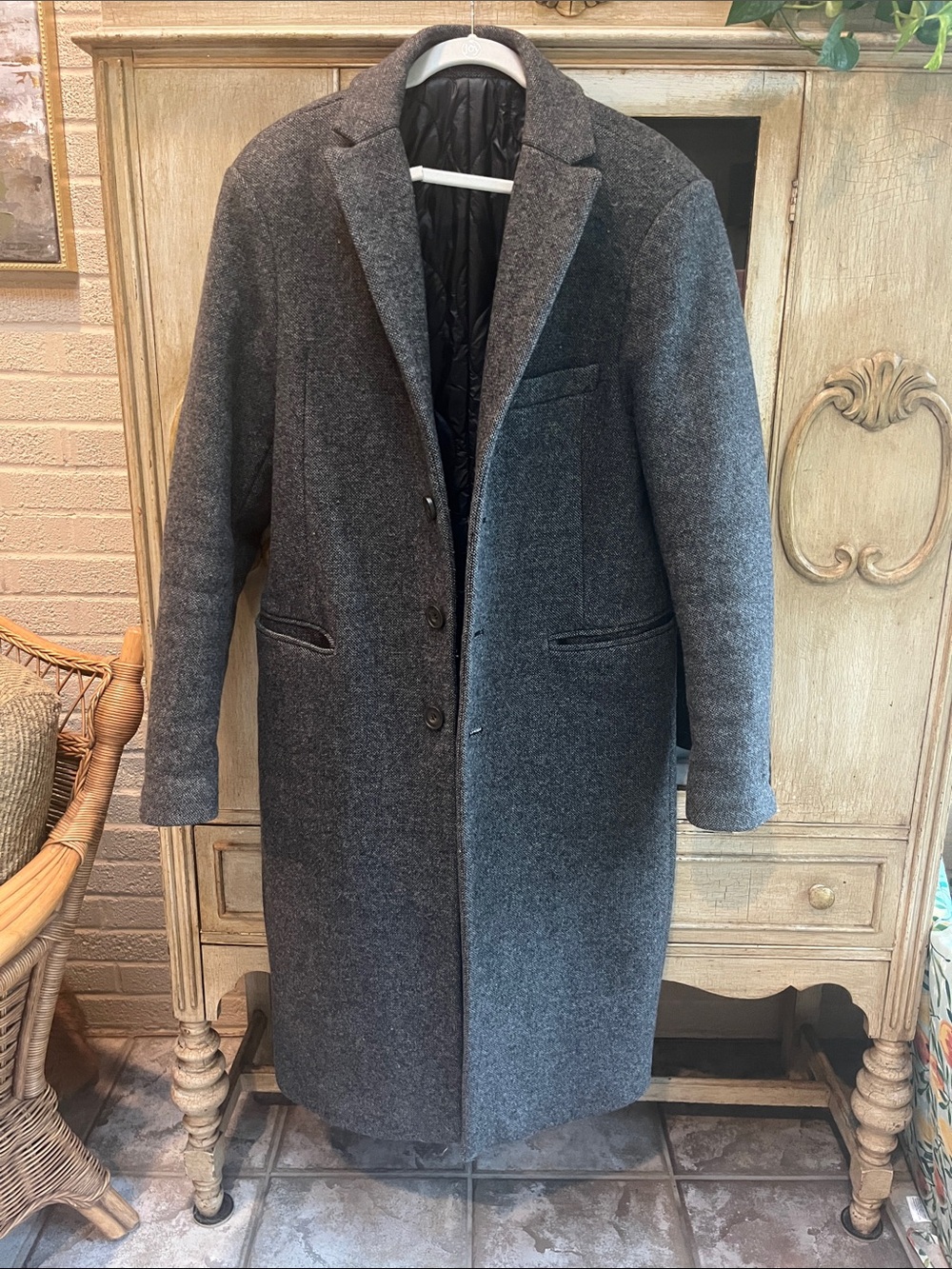 Kith Charcoal Gray Wool Blend Coat